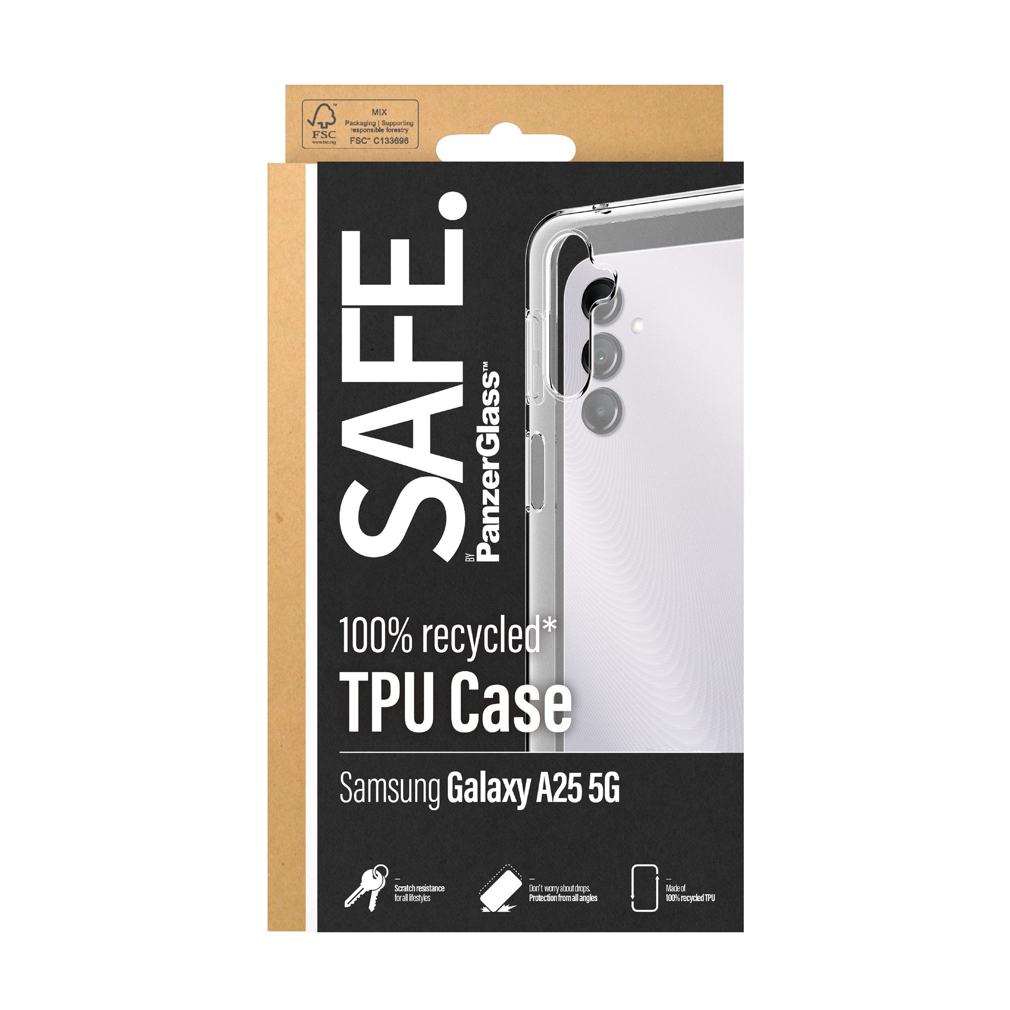 SAFE. by PanzerGlass® TPU Case Samsung Galaxy A25 5G | Transparent